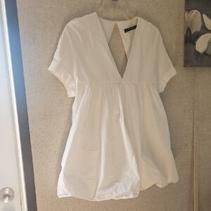 Zara Cream V-Neck Dress/Skort